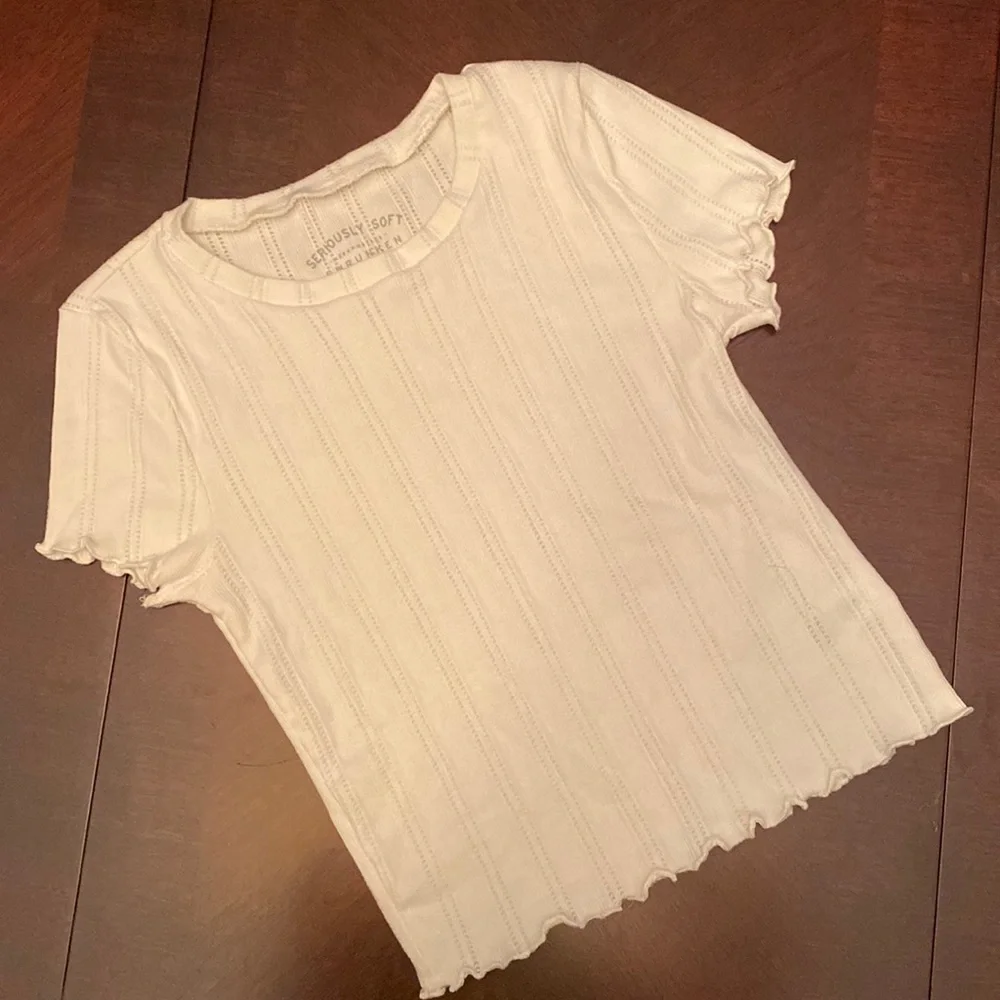 Aeropostale short sleeve tee sz M white EUC - Picture 1 of 3